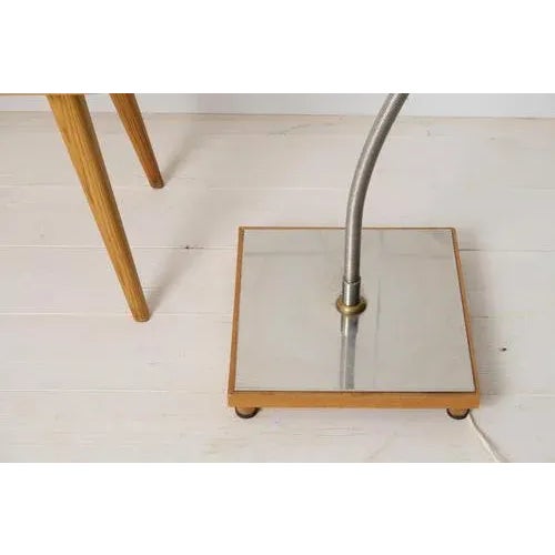 Metal Vintage Swedish Floor Lamp in Polished Steel, 1930s For Sale - Image 7 of 8