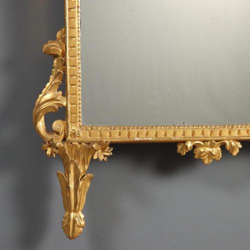 Wood Neoclassical Style Mirror in Carved Gilded Wood For Sale - Image 7 of 12