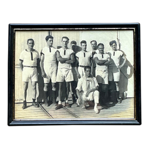 Vintage Boho Black and White Team Photo