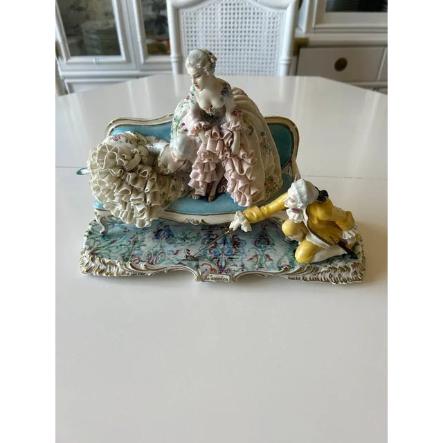 1940s Luigi Fabris l'Eroica Italian Figural Porcelain Figurine