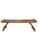 1960s Figured Wood Grain and Brass-Trimmed, Curved Leg Bench, Seat, Low Dining Zataku Table/Kotatsu, For Sale - Image 12 of 17