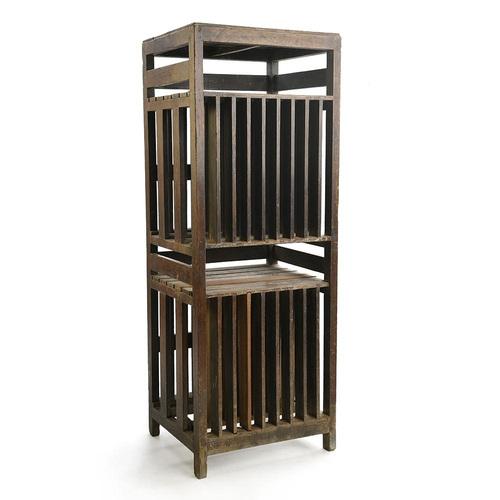 Brown Filing Cabinet in Wood For Sale - Image 8 of 8