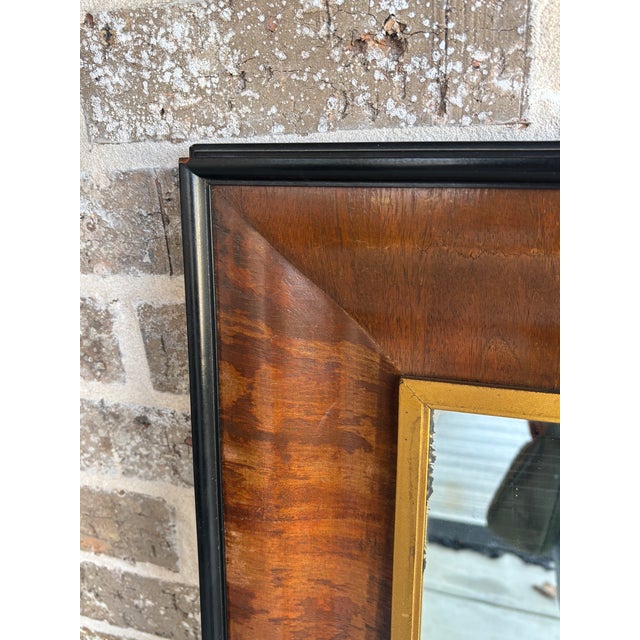 Antique Early 19th Century American Empire Mahogany & Gilt Ogee Wall Mirror For Sale - Image 11 of 18