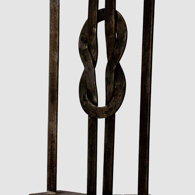 After Tajiri, Mid-Century Knot Sculpture, 1950s-1960s, Metal For Sale - Image 4 of 8