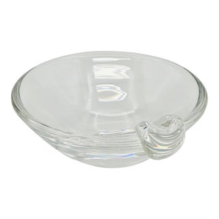 Mid 20th Century Modern Steuben Crystal Art Glass Ash Tray For Sale