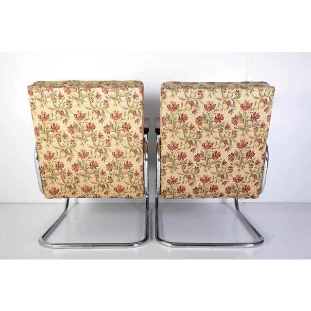 1950s Bauhaus S 411 Tubular Chrome Armchairs from Kovona, Czechoslovakia, 1940s, Set of 2 For Sale - Image 5 of 16