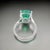 Natural Emerald Diamond Ring Size 7 14k White Gold 7.17 TCW Certified For Sale - Image 14 of 18