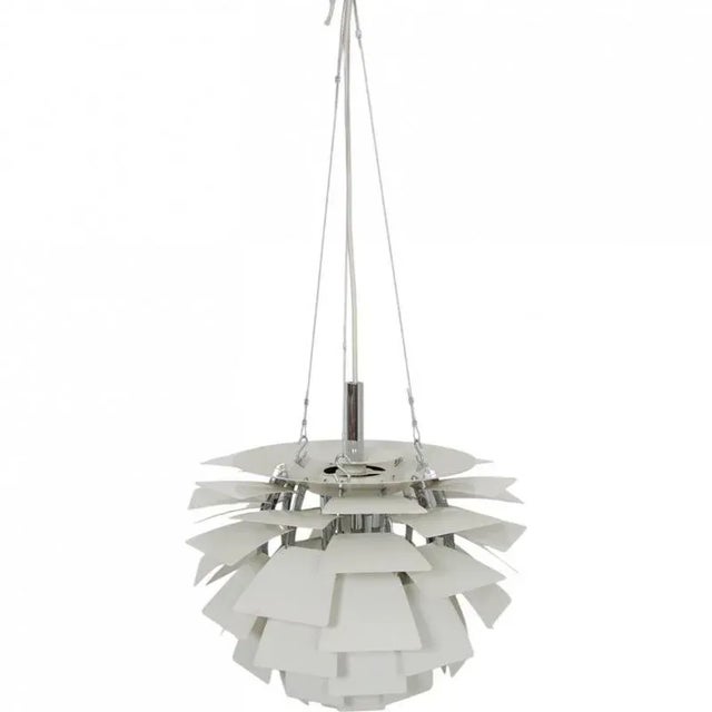 White Artichoke Lamp by Poul Henningsen for Louis Poulsen, 1950s For Sale - Image 3 of 9