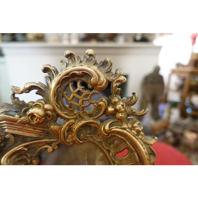 Antique Baroque Gilt Bronze Photo Frames, Set of 2 For Sale - Image 6 of 9