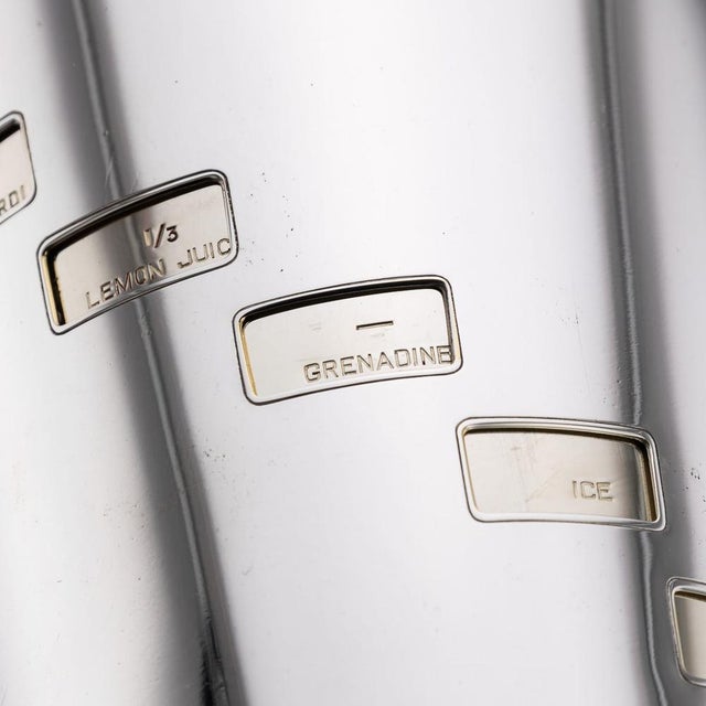 20th Century American Silver-Plated Recipe Cocktail Shaker from Napier, 1930s For Sale - Image 15 of 18