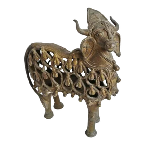 Antique Bronze India Nandi Figure