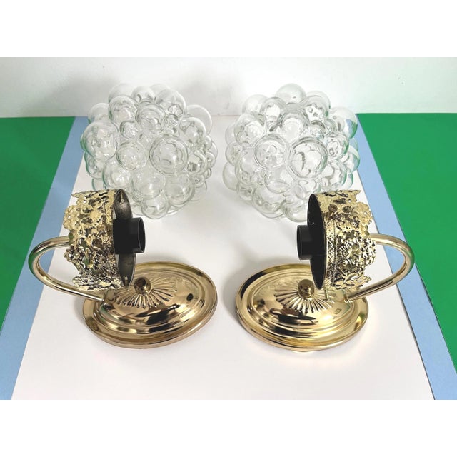 1960s Bubble Glass Sconces, Pair For Sale - Image 13 of 17