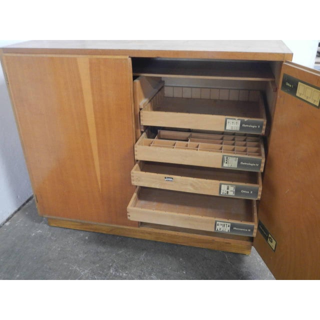 Tan Chemistry Lab Filing Cabinet, 1960s For Sale - Image 8 of 13