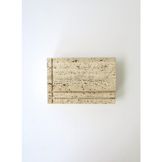 Postmodern Italian Travertine Marble Jewelry Box, Postmodern, Fratelli Mannelli, 1970s Italy For Sale - Image 3 of 12