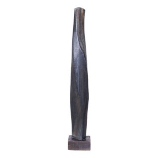 Vintage Art Deco Statue in Linden Wood, 1920s For Sale