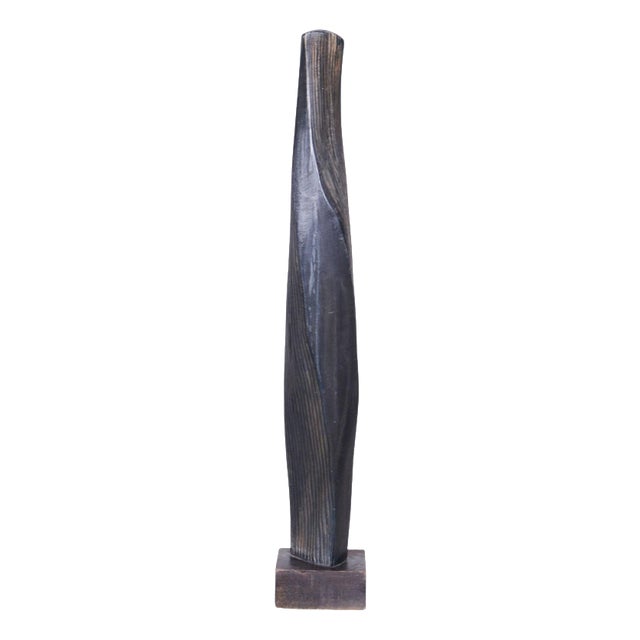 Vintage Art Deco Statue in Linden Wood, 1920s For Sale