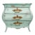 Vintage Turquoise Bombé Nightstand / Curved 3 Drawer Chest – French Provincial For Sale