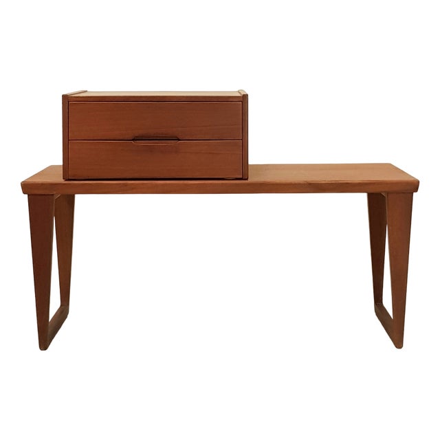 Set of Bench with Drawer Unit by Kai Kristiansen for Aksel Kjersgaard, 1960s For Sale