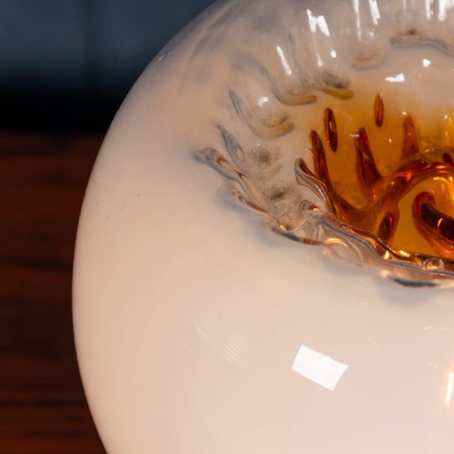Orange Vintage Murano Glass Table Lamps by Gaetano Sciolari for Mazzega, 1970, Set of 2 For Sale - Image 8 of 18