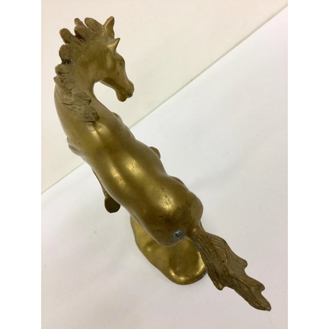 Metal Solid Brass Wild Horse Sculpture For Sale - Image 7 of 11