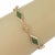 Material: 14k yellow gold Gemstone: jade Measurement: 6" long x 0.40" wide x 0.14" high Weight: 9.3 grams This is a lovely...