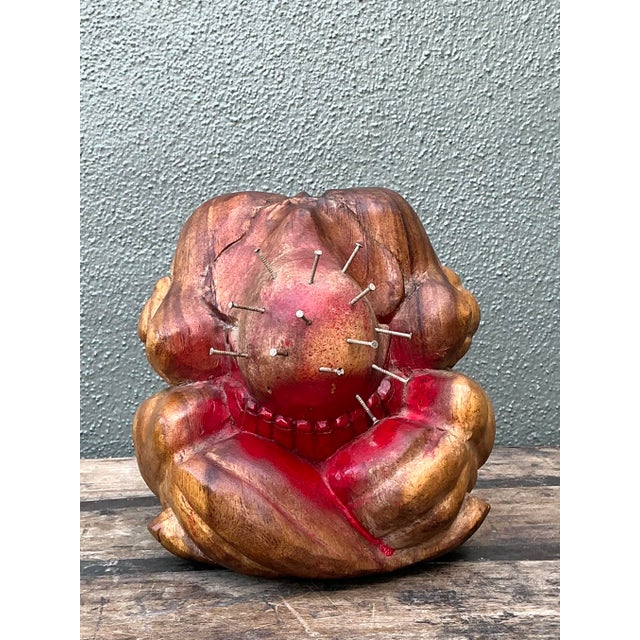 Late 20th Century Vintage Carved Man Sphere For Sale - Image 5 of 12