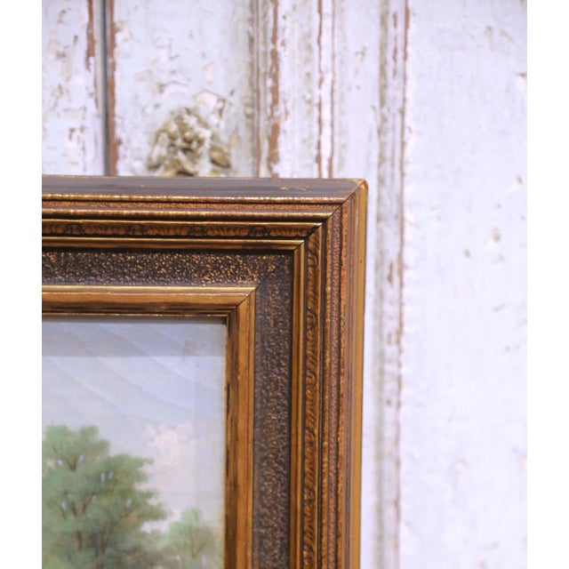 19th Century English Farmyard Oil on Canvas Painting Signed Howard Hill For Sale - Image 9 of 11