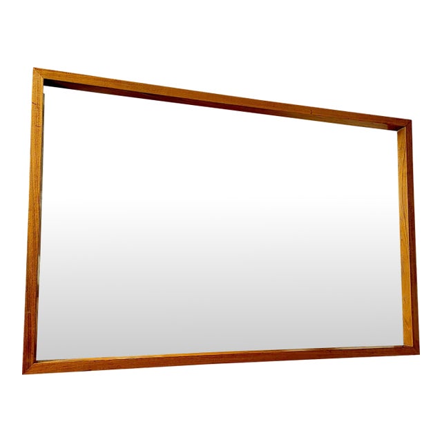 Large Mid-Century Minimalist Scandinavian Teak Full-Length and Floor Mirrors For Sale