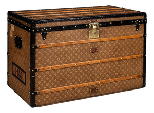 Antique 20th Century Malle Haute Trunk in Woven Canvas from Louis Vuitton, France, 1900