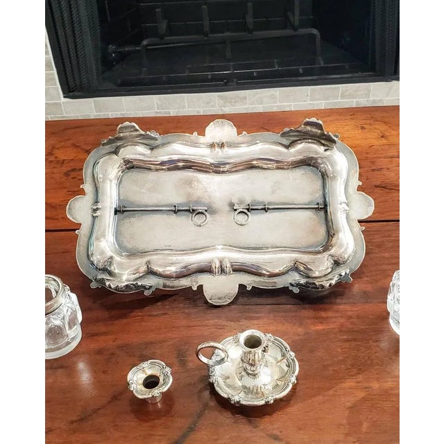 18th/19th Century Antique English Georgian III Period Matthew Boulton Inkstand For Sale - Image 9 of 11