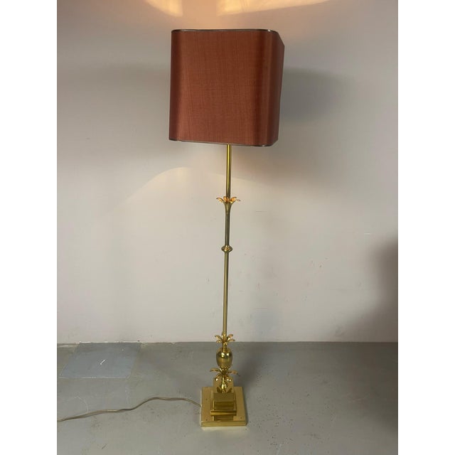 Hollywood Regency French Brass Floor Lamp in the style of Maison Charles. France, 1970s For Sale - Image 15 of 18
