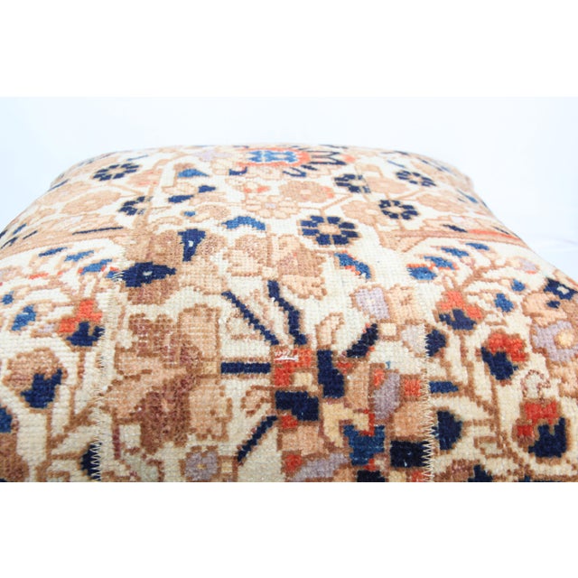 Vintage Anatolian Tribal Rug Pillow Cover – Authentic Handwoven Wool Cushion -26'' X 26'' For Sale - Image 4 of 10