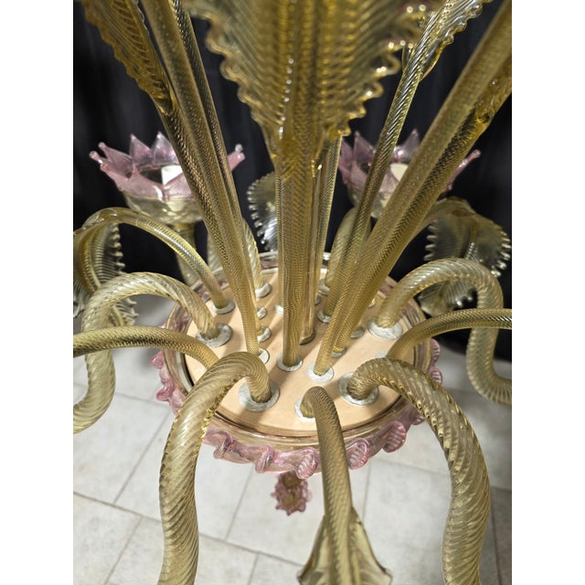 Murano Glass Chandeliers, 1980s, Set of 2 For Sale - Image 11 of 15