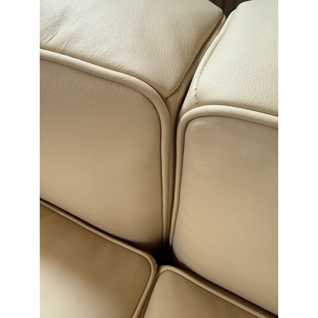 Modern Classics Petite Corbusier Style Sofa, Parchment For Sale - Image 12 of 12