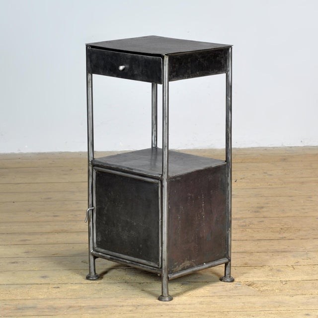 Vintage Iron Nightstand, 1920 For Sale - Image 11 of 11