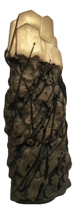 Vintage Italian Abstract Bronze Sculpture, 1979