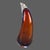 Italian Hand-Blown Art Glass Amber Figurine of a Toucan Bird For Sale - Image 4 of 8