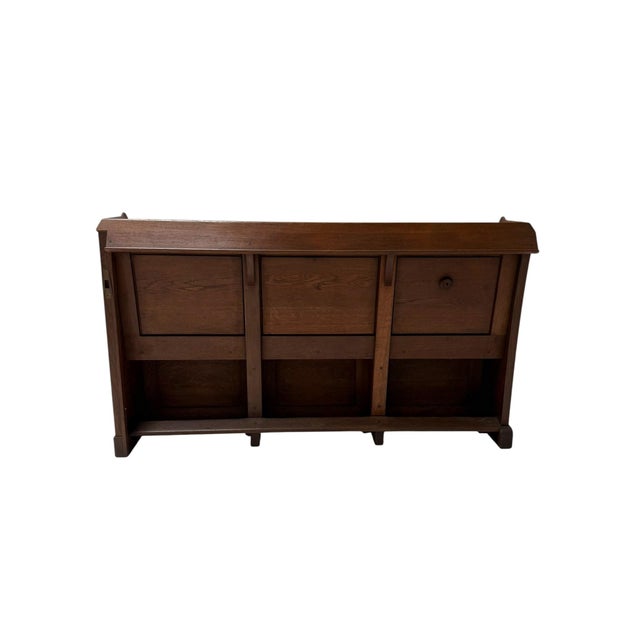 Art Deco Three-Seat Bench in Oak by Willem Penaat, 1920s, in Good conditions. Designed 1920 to 1949 I have official proof...