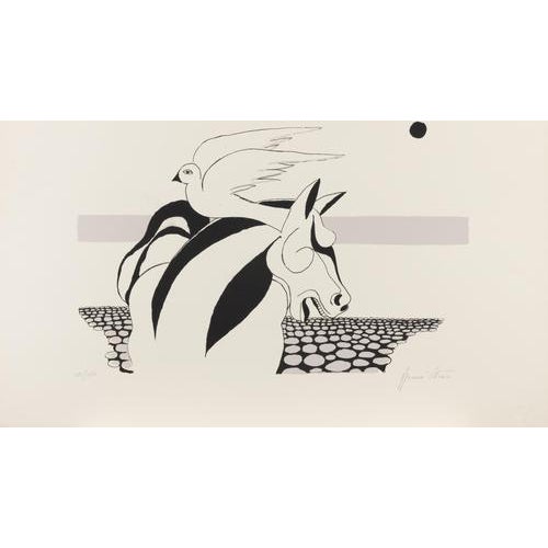 Lithograph on paper. hand signed and numbered in pencil. Edition of 250. Excellent condition. This piece is attributed to...