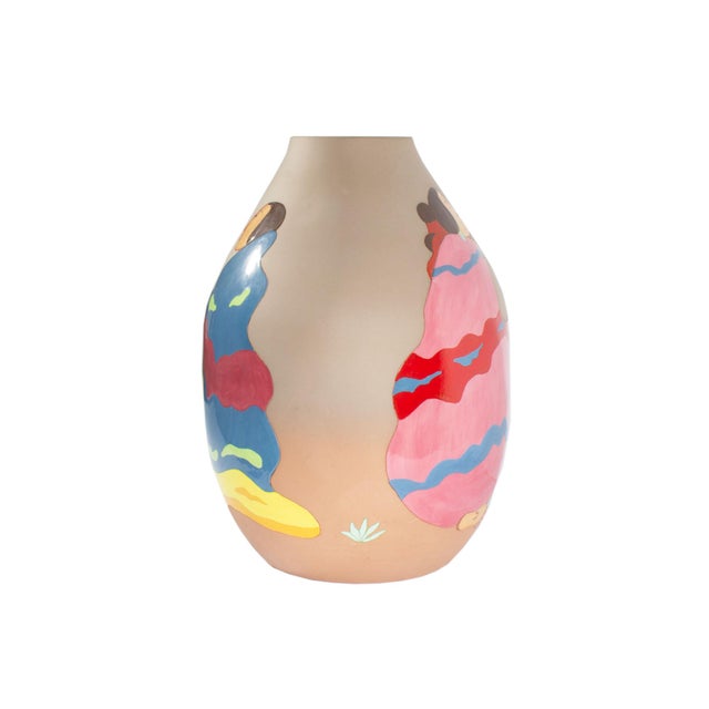 1980s 1989 “Story Teller” Limited Edition Vase by r.c. Gorman For Sale - Image 5 of 10