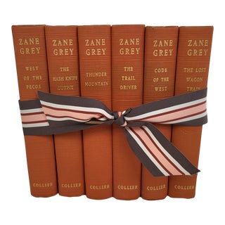 1930s Early Edition Zane Grey Western Novels, Collection of 6 For Sale