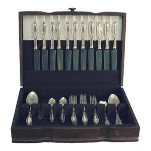 Boxed Set of Rogers Silver Plate Flatware 1881- 41 Pieces