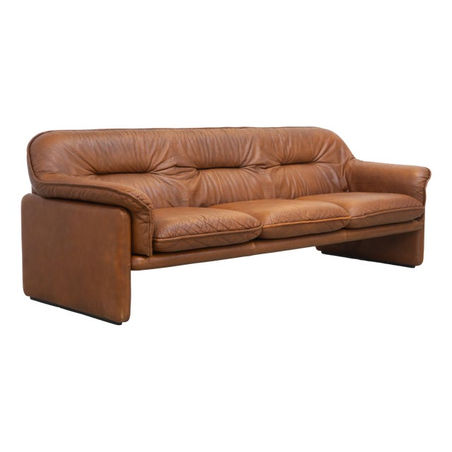 DS-16 3-Seater Sofa in Brown Leather from de Sede, 1970s For Sale