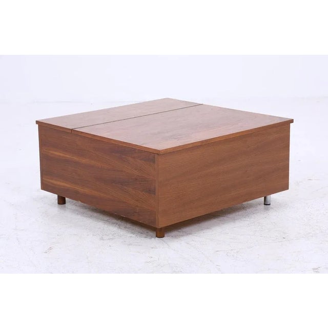 Brown Mid-Century Flap Coffee Table, 1960s For Sale - Image 8 of 10