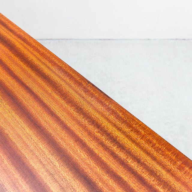 Restored Mid Century Sapele Mahogany Dining Table Attributed to d.s. Vorster of South Africa For Sale - Image 13 of 17