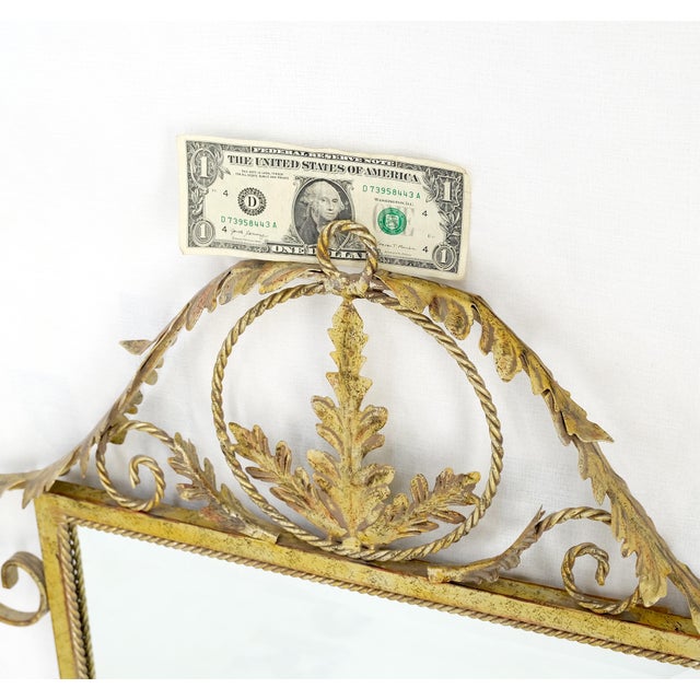 Pair of Regency style gilt metal rectangle wall mirrors mint!