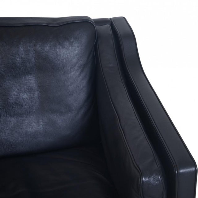 2212 Two-Seater Sofa in Black Leather by Børge Mogensen, 1980s For Sale - Image 10 of 18