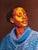 They looked to Him (2) by Grace Awe | Thread and acrylic on canvas portrait of a woman. For Sale