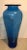 1980s Post Modern Blenko Blue Nuevo Floral Vase For Sale - Image 5 of 10