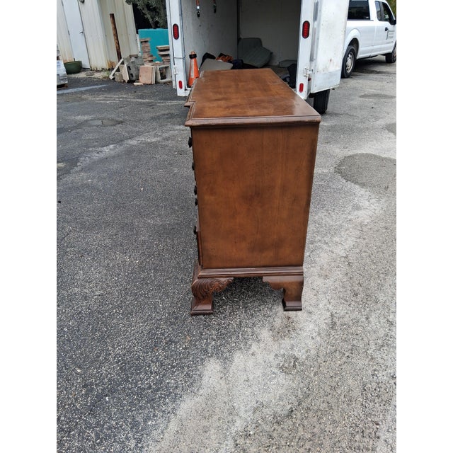 Early 20th Century Early 20th Century Baker Furniture American Traditional 9-Drawer Dresser | Handcrafted Usa | Carved Bracket Feet For Sale - Image 5 of 8